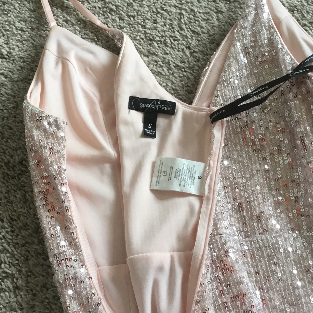 Speechless Blush Sequin Maxi Dress - Picture 6 of 7